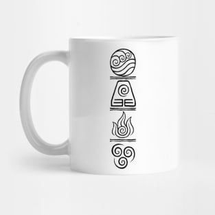 The Four Elements (Black) Mug